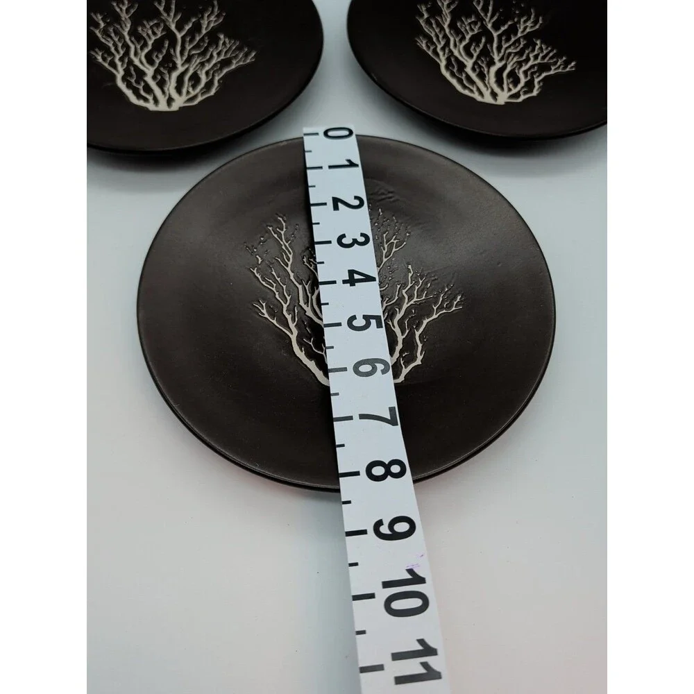 Z Gallerie Salad Plates Brown Coral Branches Set Of 3 Ocean Beach Salt Water